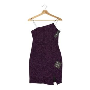 Lulus Asymmetrical Spaghetti Strap Mini Dress Womens Small Purple Pink Dopamine